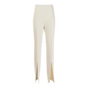 Elegante Zomer Witte Crepe Broek Pinko , White , Dames