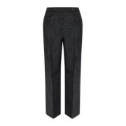 Geplooide broek met decoratief patroon Etro , Gray , Dames