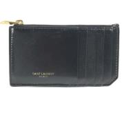 Pre-owned Leather wallets Yves Saint Laurent Vintage , Black , Heren