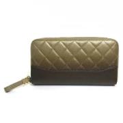 Pre-owned Leather wallets Chanel Vintage , Yellow , Dames