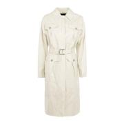 Dames Witte Zomer Trenchcoat Pinko , White , Dames