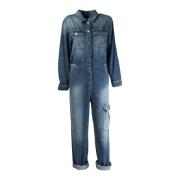 Denim Jumpsuit voor vrouwen Pinko , Blue , Dames