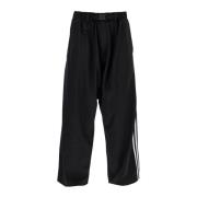 Baggy Twill Broek met 3-Stripes Motief Y-3 , Black , Heren