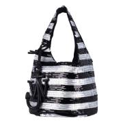 Zwart Zilver Paillet Shopper Handtas JW Anderson , Black , Dames