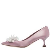 Pre-owned Satin heels Miu Miu Pre-owned , Purple , Dames