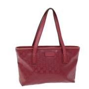 Pre-owned Canvas totes Gucci Vintage , Red , Dames