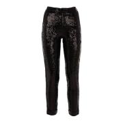 Elegante Pailletten Broek Outlet Prijs Liu Jo , Black , Dames