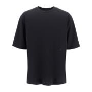 Boxy Katoenen T-shirt Y-3 , Black , Heren