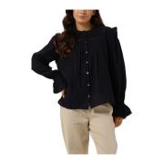 Bernardo Blouse in Donkerblauw Antik Batik , Blue , Dames