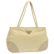 Pre-owned Nylon handbags Prada Vintage , Beige , Dames