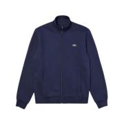 Blauwe Zip Sweater Basic Sportief Model Lacoste , Blue , Heren