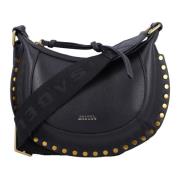 Zwarte Leren Maantas Handtas Isabel Marant , Black , Dames