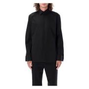 Zwarte Zijden Klassieke Overhemd Aw24 Saint Laurent , Black , Heren