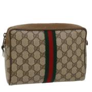 Pre-owned Canvas clutches Gucci Vintage , Beige , Dames