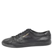 Pre-owned Leather sneakers Yves Saint Laurent Vintage , Black , Heren