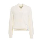 Witte Gebreide Trui Aw24 Handwas Amaránto , White , Heren