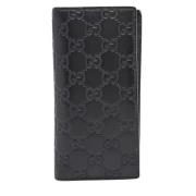 Pre-owned Leather wallets Gucci Vintage , Black , Heren