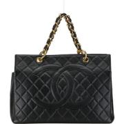 Pre-owned Leather chanel-bags Chanel Vintage , Black , Dames