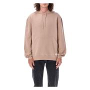 Nude Rose Gebreide Truien Logo Plaque Hoodie Saint Laurent , Beige , H...