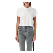 Cropped Small Level T-shirt Rick Owens , White , Dames