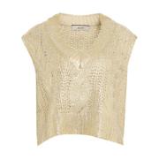 Gouden Gebreide Aw24 Handwas Akep , Yellow , Dames