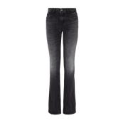 Slim-Fit Jeans met Zijdelingse Kantdetail Armani Exchange , Black , Da...