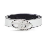 Leren riem met Oval D-gesp Diesel , Gray , Dames