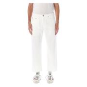 Witte Skate Denim Jeans Aw24 Golden Goose , White , Heren