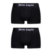 Twee-Pack Boxershorts Palm Angels , Black , Heren