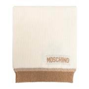 Sjaal met logo Moschino , Beige , Unisex