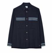 Blauw Gestreept Jersey Overshirt M2R 172Z N21951 49 Paul Smith , Blue ...