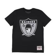 Oakland Raiders Logo NFL Tee Zwart Mitchell & Ness , Black , Heren