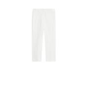 Cecco Witte Katoenen Slim-Fit Broek Max Mara Weekend , White , Dames