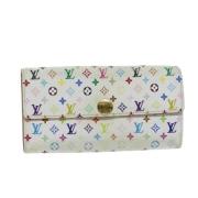 Pre-owned Canvas wallets Louis Vuitton Vintage , White , Dames