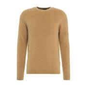 Bruine Gebreide Trui Aw24 Handwas Roberto Collina , Brown , Heren