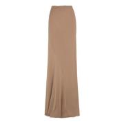 Asymmetrische Zijden Stretch Maxi Rok Cortana , Brown , Dames