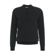 Zwart Gebreid Aw24 Handwas Paolo Pecora , Black , Heren