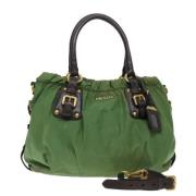 Pre-owned Nylon totes Prada Vintage , Green , Dames