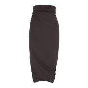 Hoge taille midi-rok in grafiet Cortana , Black , Dames