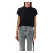 Zwart Cropped T-shirt Rick Owens , Black , Dames