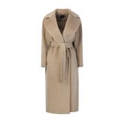 Lange Wikkeljas in Wollen Mix Max Mara , Beige , Dames