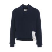 Blauwe Gebreide Trui Aw24 Handwas Amaránto , Blue , Heren