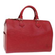 Pre-owned Leather handbags Louis Vuitton Vintage , Red , Dames