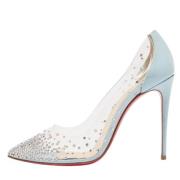 Pre-owned Leather heels Christian Louboutin Pre-owned , Blue , Dames