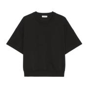 Reguliere korte mouw sweatshirt Marc O'Polo , Black , Dames