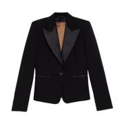 Elegante Wollen Jas Max Mara , Black , Dames