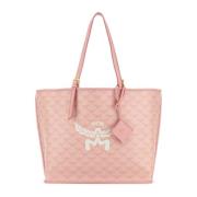 Canvas Himmel Shopping Bag MCM , Pink , Dames