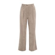 Beige Broek Aw24 8PM , Beige , Dames