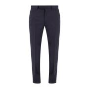 Blauwe Wollen Broek Ermenegildo Zegna , Blue , Heren