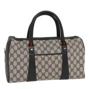 Pre-owned Leather travel-bags Gucci Vintage , Gray , Dames